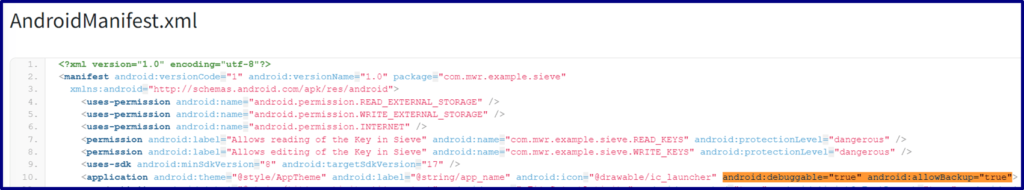 Android Mobile application security - understanding exposure - Debug and backup misconfiguration
