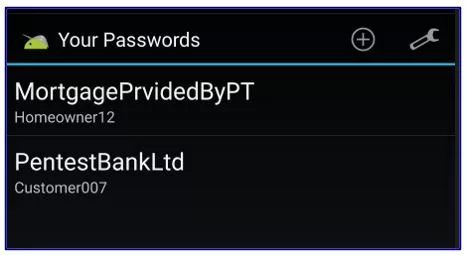 Android Mobile application security - understanding exposure - password audit vault