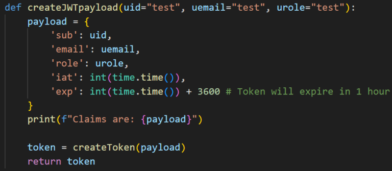 JSON Web Tokens – Algorithm Confusion Attack - img5_createJWTFunction