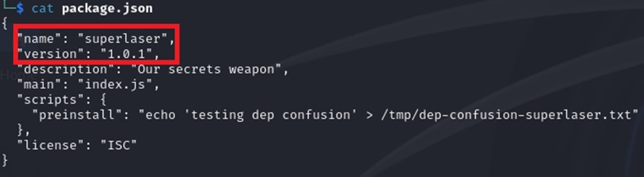 Superlaser package json - Pentest Limited
