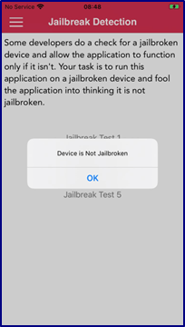 iOS Mobile Application Security - attack surface - application not jail broken